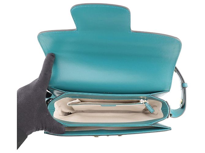 Borsa a tracolla Gucci Horsebit 1955 Small in pelle Blu - vista 6