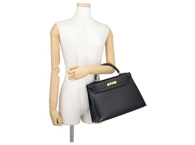 Hermès Bolsa de mão Hermes Kelly 32 Preto - vista 4
