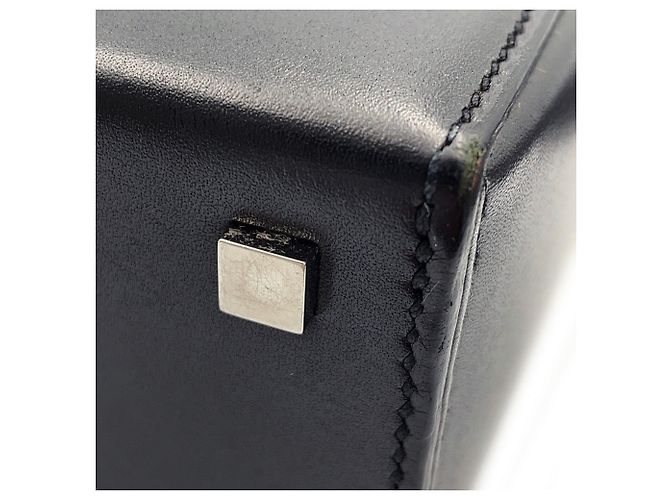 Hermès Hermes Cinetic Black Tadelakt D Stamp Handtasche Schwarz - Ansicht 14