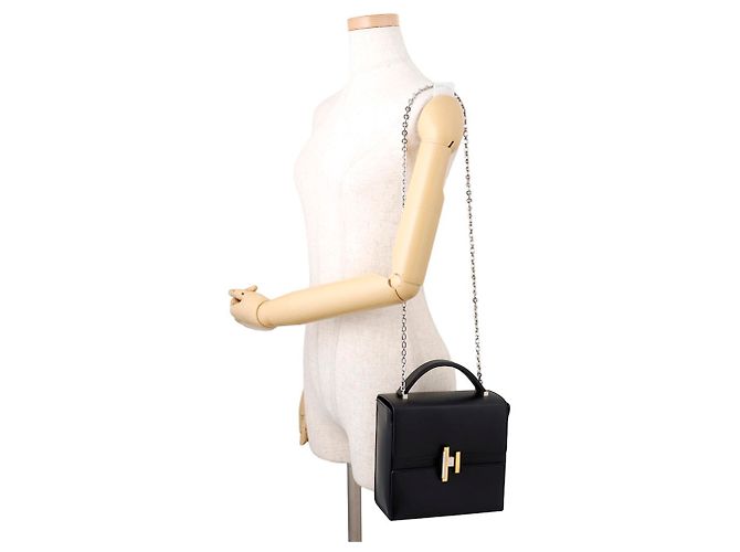 Hermès Hermes Cinetic Black Tadelakt D Stamp Handtasche Schwarz - Ansicht 6