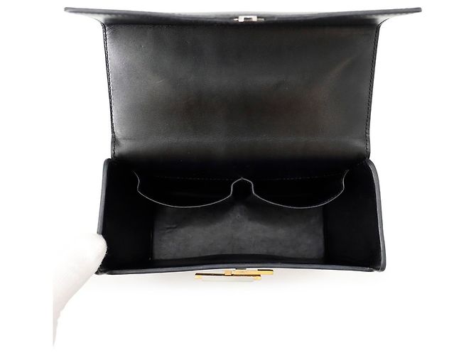 Hermès Hermes Cinetic Black Tadelakt D Stamp Handtasche Schwarz - Ansicht 8
