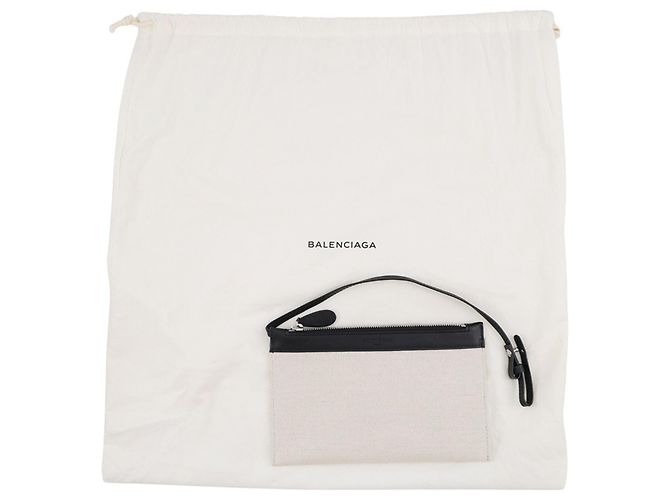 Borsa Tote Balenciaga in tela e pelle nera Nero - vista 13
