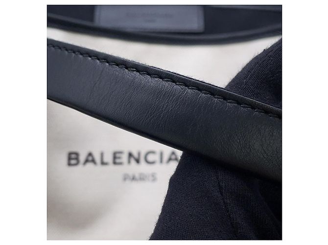 Borsa Tote Balenciaga in tela e pelle nera Nero - vista 9