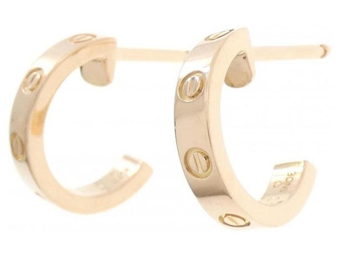 Orecchini Cartier Mini Love in oro rosa 18K - vista 2