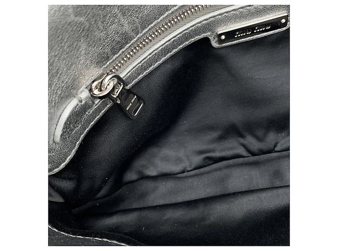 Bolsa de Ombro Miu Miu Matelassé Prata - vista 11