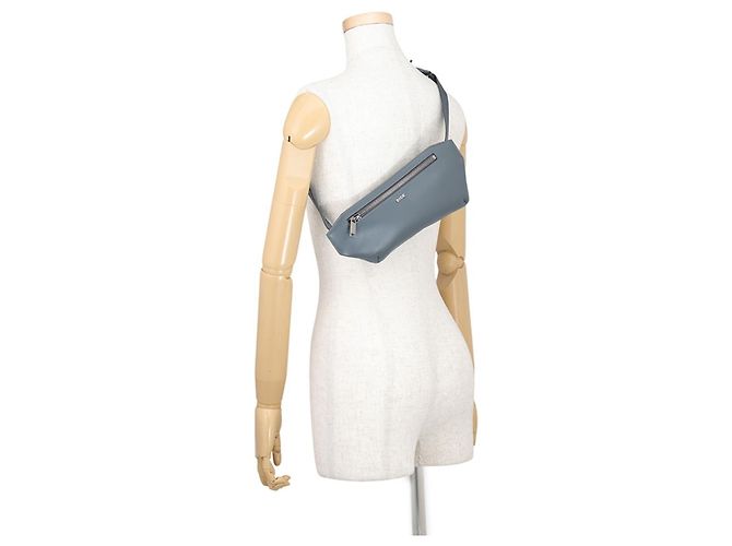 Borsa Sling in pelle grigia Christian Dior Marrone - vista 5