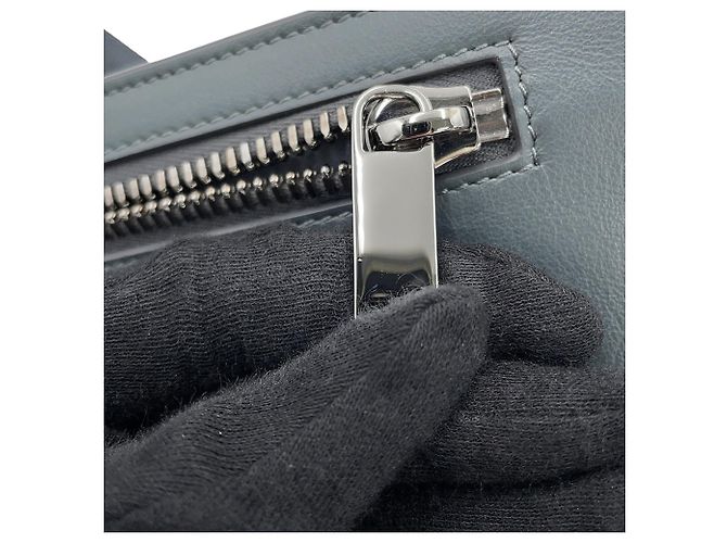 Borsa Sling in pelle grigia Christian Dior Marrone - vista 9