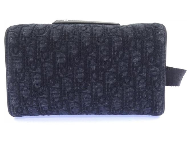 Borsa Christian Dior Dior Oblique Jacquard Marrone Nero - vista 3