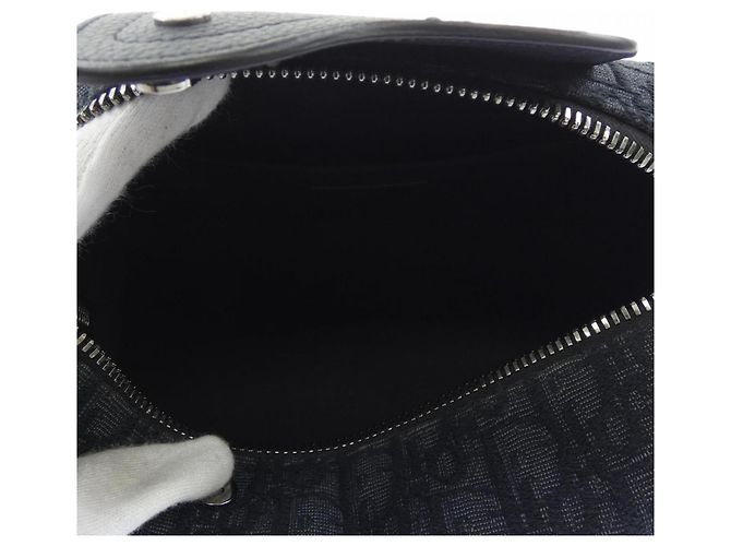 Borsa Christian Dior Dior Oblique Jacquard Marrone Nero - vista 6