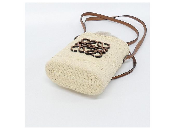 Bolsa de Ombro Loewe Square Pocket C630G35X05 Bege - vista 3