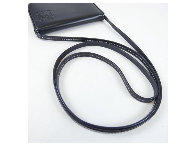 Borsa pouch Loewe in vitello nero - vista 6