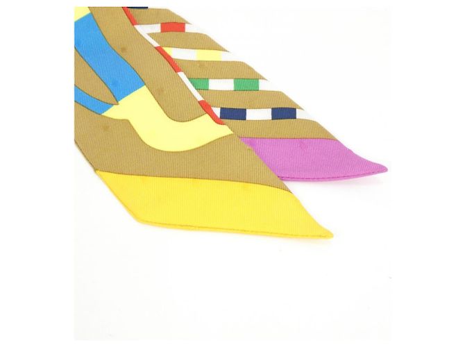 Hermès Twilly Hermes BOUCLERIE MODERNE Plumety Marrone Blu - vista 2