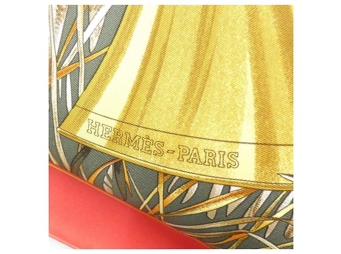 Hermès Foulard di seta Hermes Chase au Bois Carre Rosso - vista 2