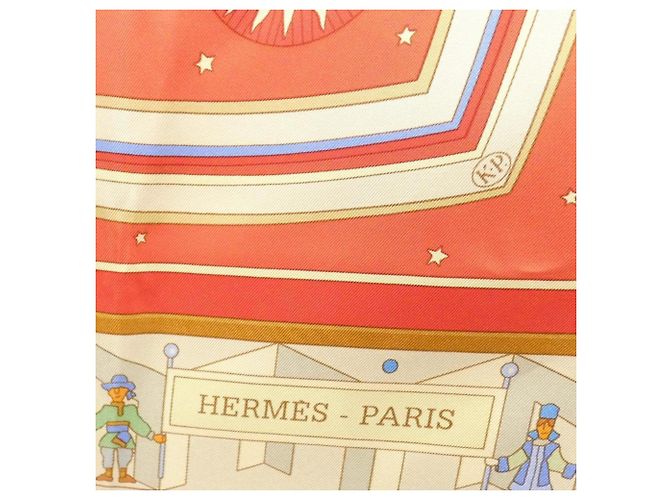 Hermès Foulard Hermes Donner La Main Carre Rosso Beige - vista 2