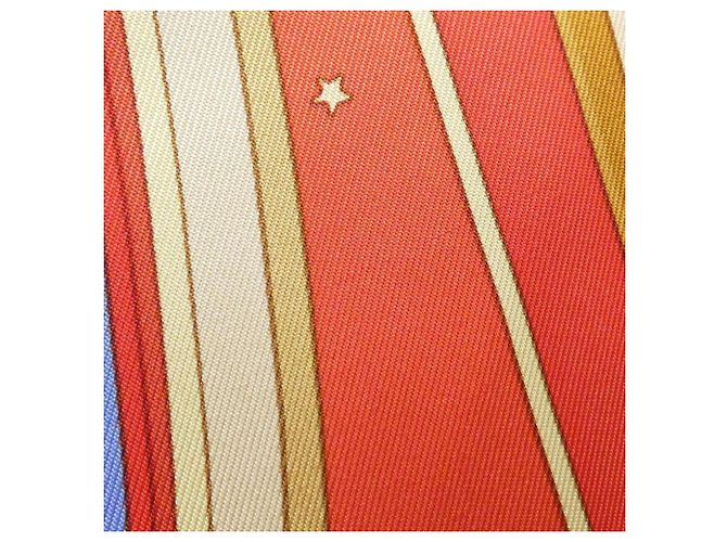 Hermès Foulard Hermes Donner La Main Carre Rosso Beige - vista 4