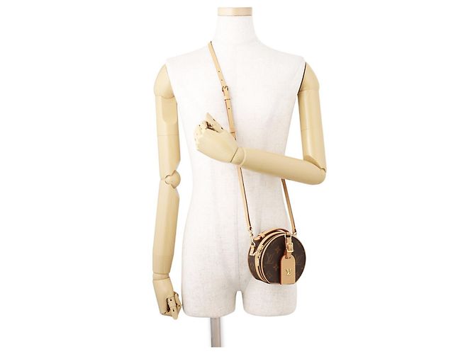 Bolso Louis Vuitton Monogram Mini Boite Chapeau Castaño Beige - vista 4