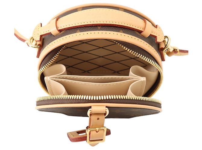 Bolso Louis Vuitton Monogram Mini Boite Chapeau Castaño Beige - vista 5