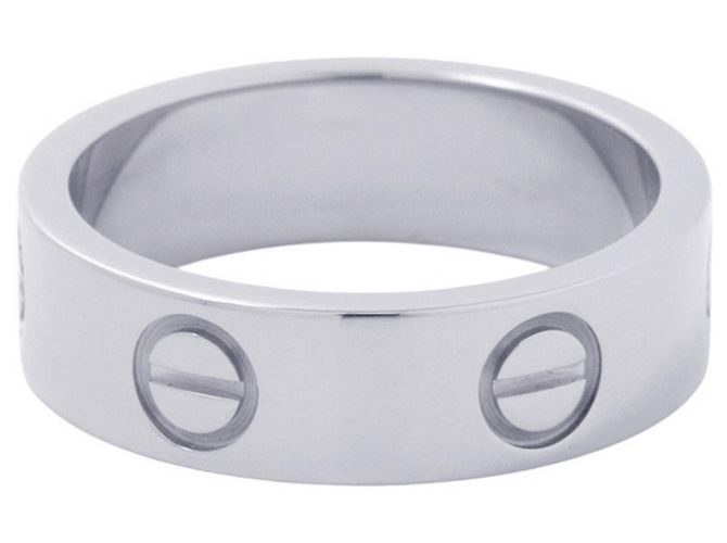 Anello Cartier Love Band in oro bianco 18K - vista 2