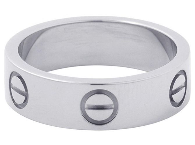Anello Cartier Love Band in oro bianco 18K - vista 3