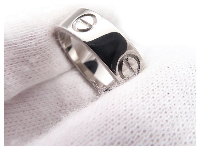 Anello Cartier Love Band in oro bianco 18K - vista 6