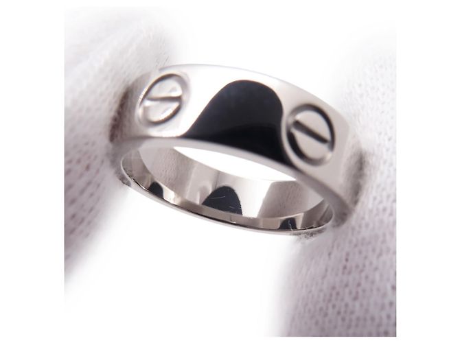 Anello Cartier Love Band in oro bianco 18K - vista 7