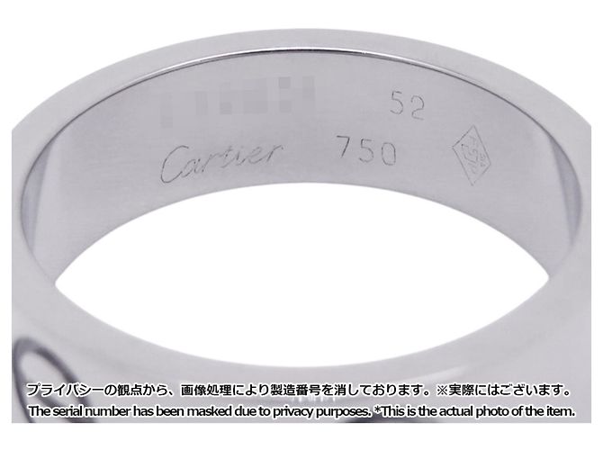Anello Cartier Love Band in oro bianco 18K - vista 8