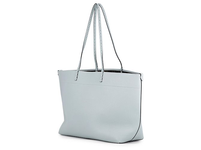 Fendi Selleria Leder-Tote-Bag Hellblau - Ansicht 2