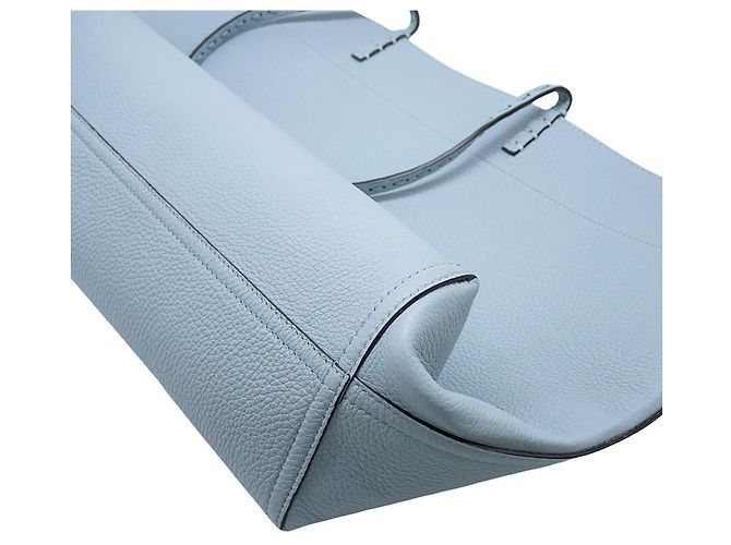Fendi Selleria Leder-Tote-Bag Hellblau - Ansicht 6