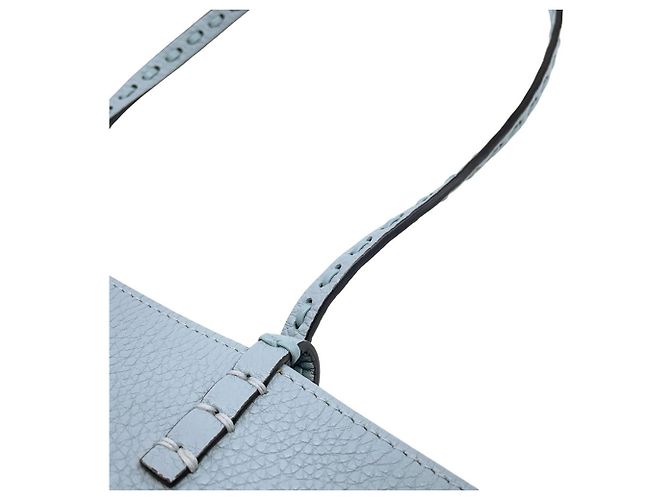 Fendi Selleria Leder-Tote-Bag Hellblau - Ansicht 9