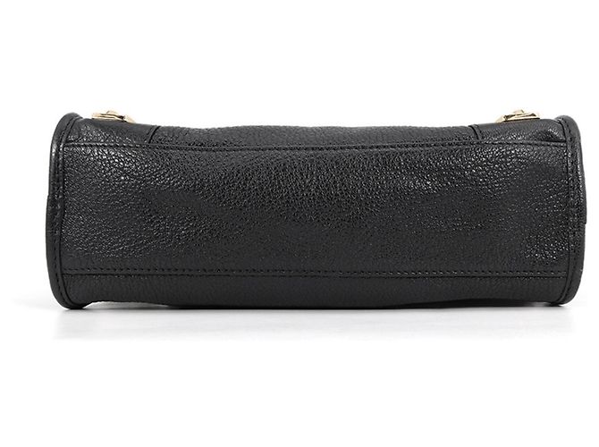 Borsa a tracolla Balenciaga Classic Metallic Edge Mini City Nero - vista 3