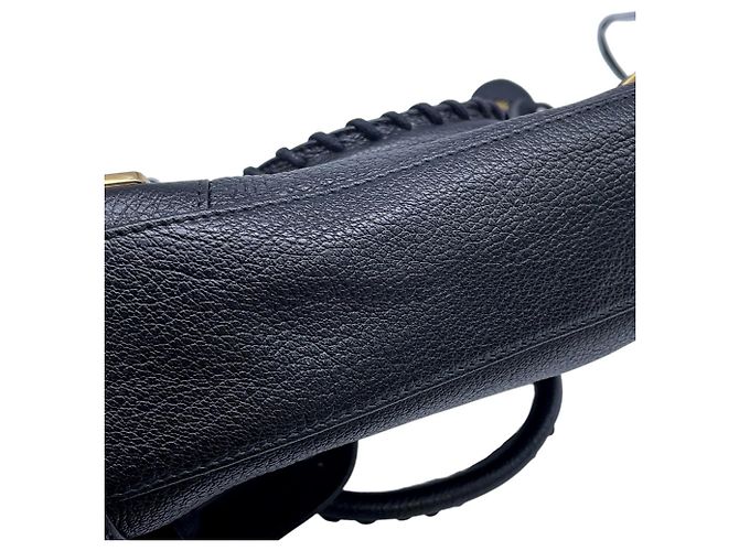 Borsa a tracolla Balenciaga Classic Metallic Edge Mini City Nero - vista 8
