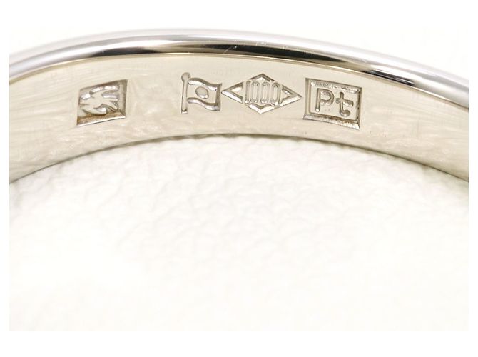 Anel com aro de platina Seiko PT1000 Prata - vista 4