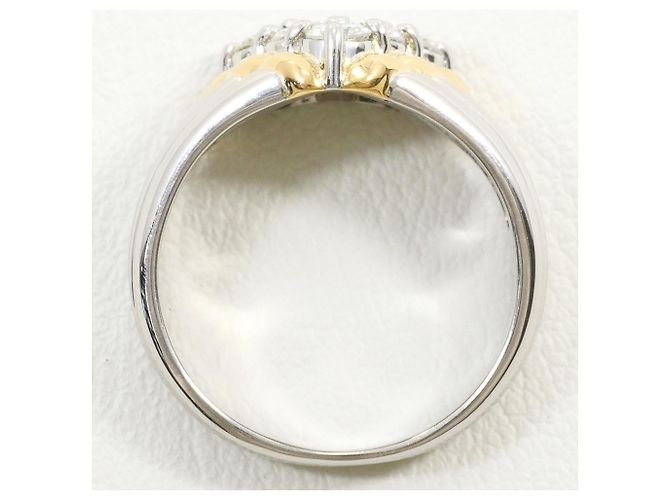 Anello fede Seiko Jewelry in platino e oro giallo Argento D'oro - vista 2