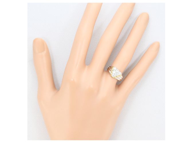 Anello fede Seiko Jewelry in platino e oro giallo Argento D'oro - vista 5