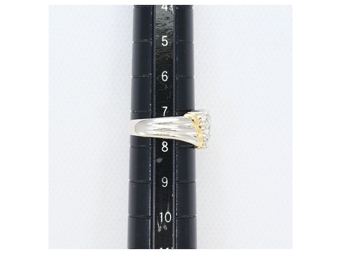 Anello fede Seiko Jewelry in platino e oro giallo Argento D'oro - vista 6