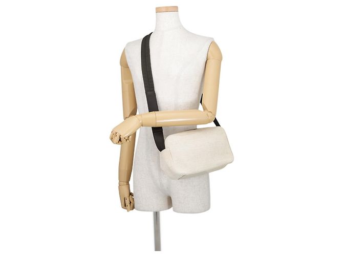 Borsa a tracolla Prada Beige Kaki in Tela Cachi - vista 4