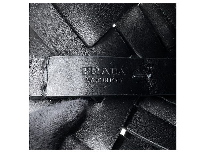 Prada Leather Shoulder Bag Black - view 16