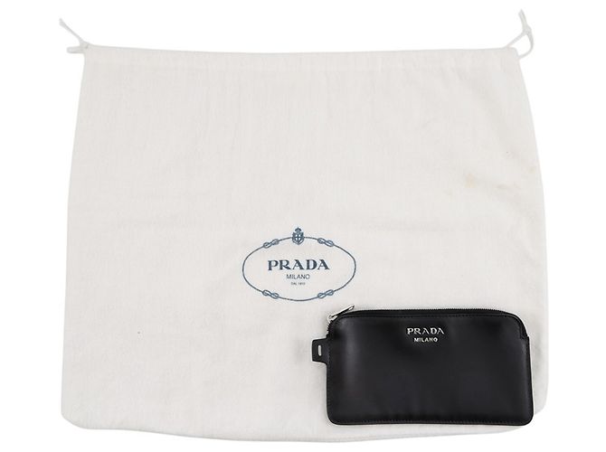 Prada Leather Shoulder Bag Black - view 17