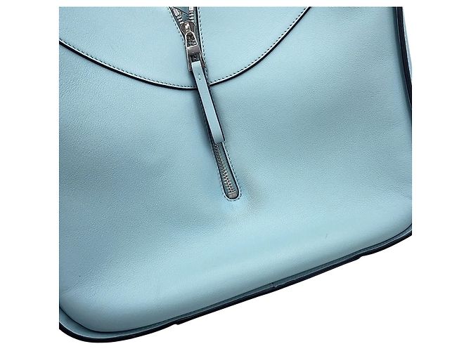 mala Loewe Hammock Small em pele de vitelo Azul - vista 10