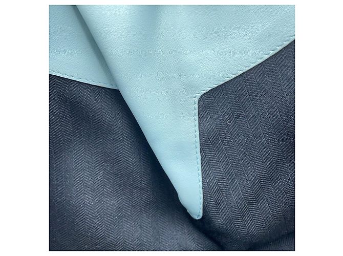 mala Loewe Hammock Small em pele de vitelo Azul - vista 12