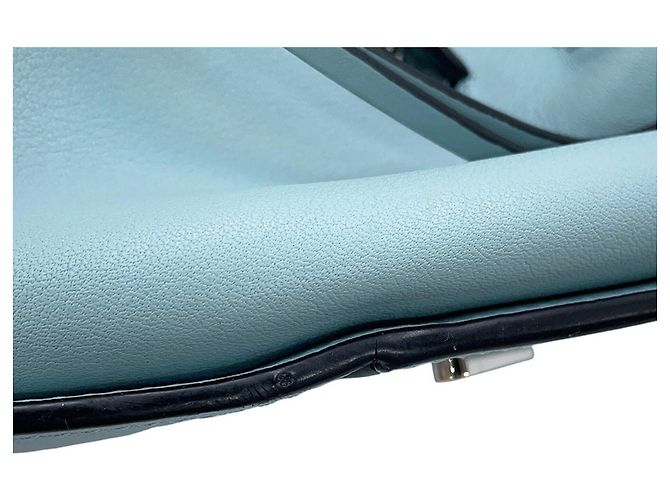mala Loewe Hammock Small em pele de vitelo Azul - vista 9