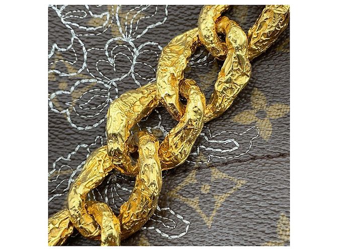 Bolsa de Ombro com Corrente Louis Vuitton Monogram Dentelle Bege - vista 13