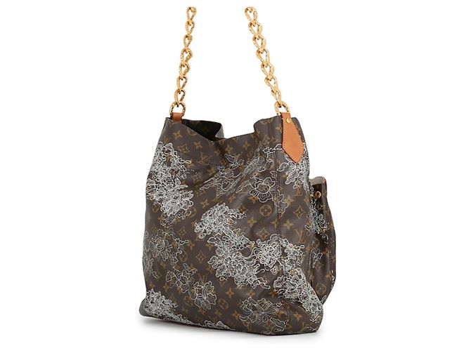 Bolsa de Ombro com Corrente Louis Vuitton Monogram Dentelle Bege - vista 2