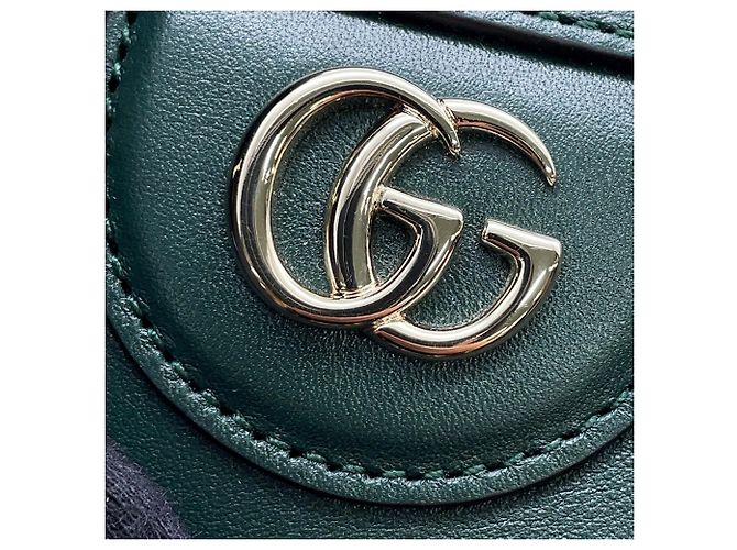 Borsa a mano piccola in pelle Gucci Diana Bamboo Verde - vista 12