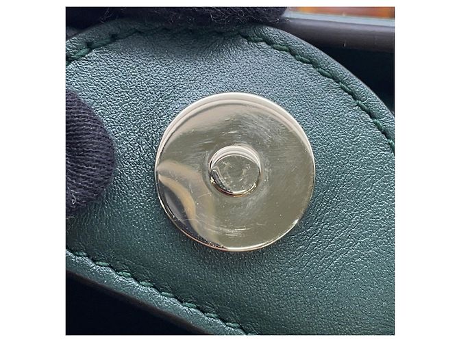 Borsa a mano piccola in pelle Gucci Diana Bamboo Verde - vista 8