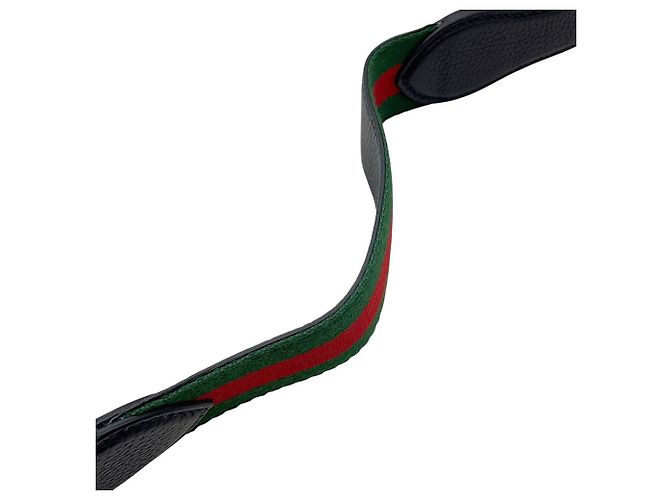 Borsa a tracolla in pelle Gucci Jumbo GG Sherry Line Nero - vista 11