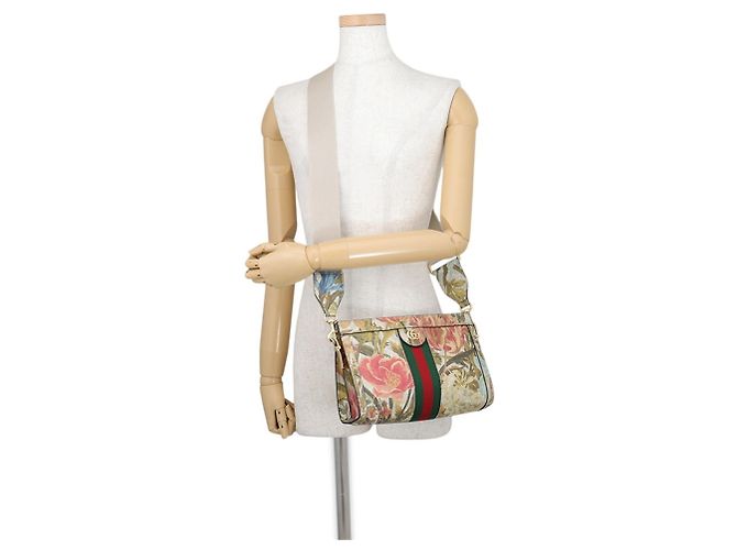 Borsa a tracolla Gucci Ophidia Flora Multicolore - vista 4