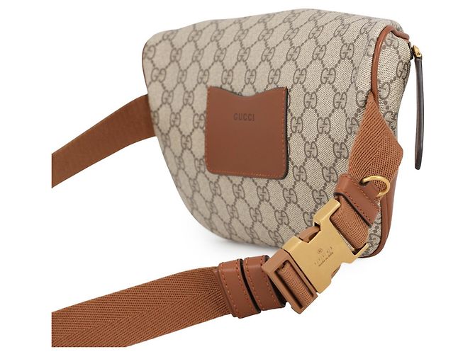 Borsa a tracolla Gucci GG Emblem Medium in pelle Marrone - vista 3