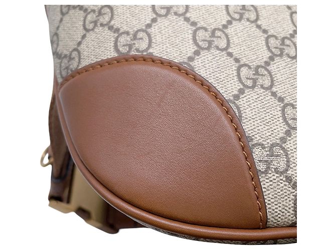 Borsa a tracolla Gucci GG Emblem Medium in pelle Marrone - vista 9