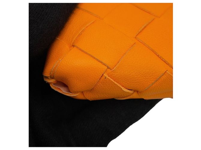 Borsa a pochette Intrecciato Bottega Veneta Arancione - vista 6